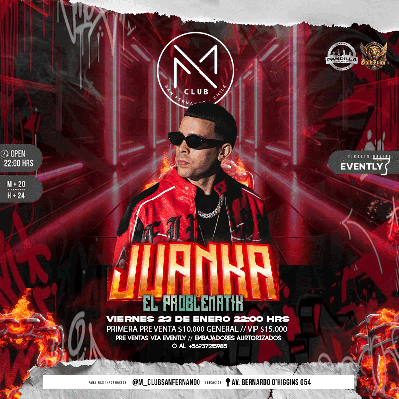 JUANKA EL PROBLEMATIK en club M San Fernando  FIESTA + SHOW  image}